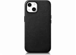 iCarer iCarer Case Kožený kryt z pravé kůže pro iPhone 14 černý (WMI14220705-BK) (kompatibilní s MagSafe)