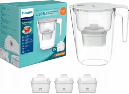 Philips Filtrační konvice MicroXclean Softening+ 2,6 l AWP2943WHT3/58 + 3 filtry
