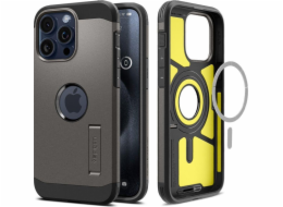 Spigen Pouzdro Tough Armor MagSafe, stříbrné, pro iPhone 15 Pro Max
