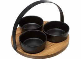 Secret de Gourmet Sada předkrmů Secret de Gourmet z černé kameniny, 4 kusy (21 cm)
