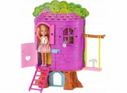 Mattel Barbie panenka Chelsea - Domeček na stromě + příslušenství (HPL70)