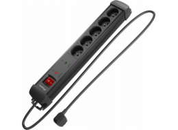 Lanberg Prodlužovací kabel 5,0 m 5x230 ks SP1-05E-0500-BK