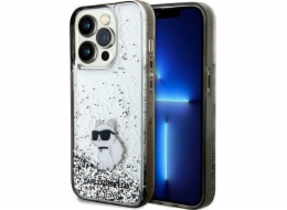 Karl Lagerfeld Karl Lagerfeld KLHCP14XLKCNSK průhledný pevný obal na iPhone 14 Pro Max 6.7 Liquid Glitter Choupette