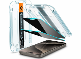 Spigen Spigen Glass tR EZ Fit (Privacy) 2 ks, průhledné - iPhone 15 Pro Max