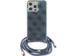 Guess GUHCP15SHC4SEB Pevný kryt přes rameno pro iPhone 15 / 14 / 13 6.1 modro/modrý s potiskem