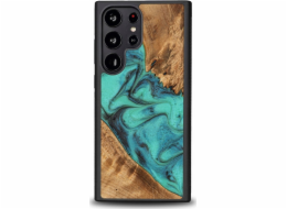 BeWood Pouzdro Wood and Resin pro Samsung Galaxy S23 Ultra Bewood Unique Turquoise - tyrkysově-černé