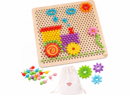 Tooky Toy Mozaikové puzzle se špendlíky, 88 dílků