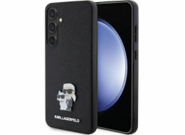 Karl Lagerfeld Pouzdro Karl Lagerfeld KLHCS24SPSAKCMPK Samsung Galaxy S24 tvrdé pouzdro Saffiano Karl & Choupette Metal Pin černé