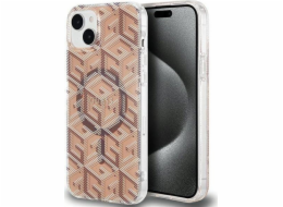 Guess GUESS GUHMP15MHGCUSTGW IPHONE 15 PLUS / 14 PLUS 6.7 HNĚDÝ/HNĚDÝ TVRDÝ POUZDRO IML GCUBE MAGSAFE standard