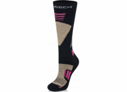 Brubeck Dámské ponožky BSK001/W Ski Force, černé/růžové, velikost 36-38