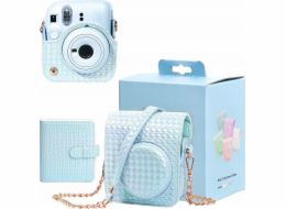 LoveInstant 2v1 sada pouzder pro Fuji Instax Mini 12 + album pro 64 fotografií / modrá