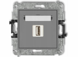 Karlik USB-AA zásuvka Karlik Mini 27MGUSB-1 single 2.0 šedá mat
