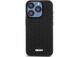 DKNY DKNY 3D gumový opakující se vzor – kryt na iPhone 15 / 14 / 13 (černý)