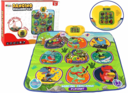 LeanToys Taneční podložka s dinosaury 90 cm x 86 cm
