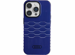 Audi Pouzdro IML MagSafe pro iPhone 14 Pro 6.1, tmavě modré, pevné, Audi AU-IMLMIP14P-A6/D3-BE