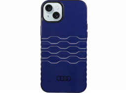 Audi Pouzdro IML MagSafe pro iPhone 15 Plus / 14 Plus 6.7, tmavě modré, pevné, AU-IMLMIP15M-A6/D3-BE