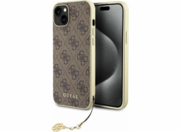 Guess Guess GUHCP15MGF4GBR Pevný kryt pro iPhone 15 Plus 6.7 hnědý/hnědý 4G Charms Collection