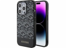 Guess Guess GUHMP15LHGCFSEK Pevný kryt pro iPhone 15 Pro 6.1 černý/černý GCube Stripes MagSafe