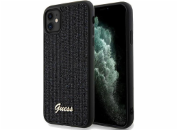 Guess Guess GUHCN61PMSDGSK pevný kryt pro iPhone 11 / Xr 6.1 černý/černý s motivem Disco Metal Script