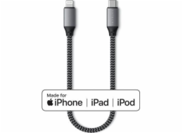 Satechi USB-C - Lightning kabel 0,25 m černo-stříbrný (ST-TCL10M)