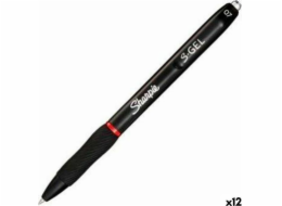 Sharpie Gelové pero Sharpie S-Gel, zatahovací, červené, 0,7 mm (12 kusů)