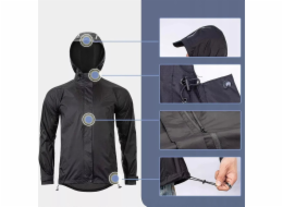 RockBros Rockbros YPY013BKXL Prodyšná větruodolná bunda do deště XL - Černá
