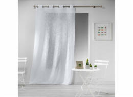 Douceur d`Interieur Závěs do obývacího pokoje s efektem lnu 140 x 240 cm, HALTONA, bílý