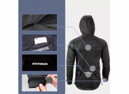RockBros Prodyšná větruodolná bunda YPY013BK3XL - černá