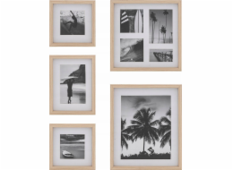 Atmosphera Sada fotorámečků Frame v dubové barvě ERIN, 5 rámečků různých velikostí