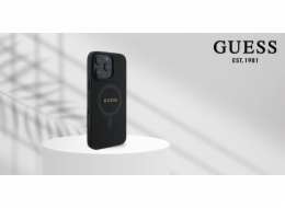 Guess Guess GUHMP16MPSAHMCK Pouzdro na iPhone 16 Plus 6.7 černé/černé s klasickým logem a MagSafe