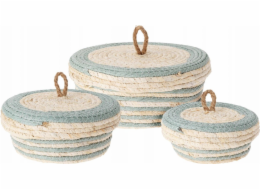 Home Styling Collection Úložné nádoby s víkem pro domácí styling, 3 kusy