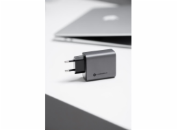 ForCell Nabíječka FORCELL F-ENERGY GaN VT-42B síťová nabíječka 2 x Type-C + USB A PD QC4.0 4A 65W šedá