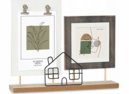 Gift Decor Dárkový dekorační rámeček na 2 fotografie, stojící, kov a MDF