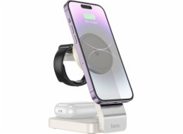 Hoco Nabíječka HOCO 3v1 indukční nabíječka kompatibilní s MagSafe 15W CQ3 bílá
