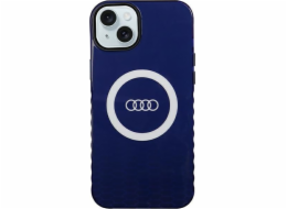 Audi Pouzdro MagSafe s velkým logem Audi IML pro iPhone 15 Plus / 14 Plus 6.7, modré/tmavomodré, pevné pouzdro AU-IMLMIP15M-Q5/D2-BE