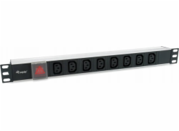 Equip Steckdosenleiste 19(1HE)8fach IEC320C14 prodlužovací kabel, 1,8m kabel, si