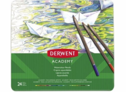Derwent Akvarelové tužky práškové kovové, 24 ks