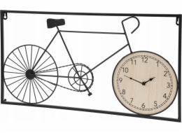 Home Styling Collection Kolekce bytového stylingu Nástěnná dekorace kovové retro kolo a hodiny, 60 x 32 x 5 cm