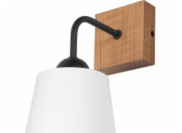 Lamkur Lamkur Lula 47614 nástěnná lampa boho dřevěné látkové stínidlo 1x60W E27 bílá/dřevo