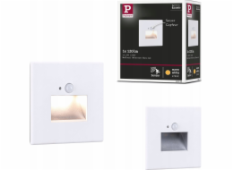 Paulmann Schodišťové svítidlo EDGE LED schodišťové svítidlo s čidlem pohybu a soumraku, čtvercové, 1x1,2W, 120lm, 2700K, 230V, bílé/plastové