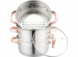 Klausberg KLAUSBERG PARNÍ HRNEC 4 DÍLY 18 cm KB-7726 RŮŽOVÉ ZLATO
