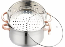 Klausberg KLAUSBERG PARNÍ HRNEC 3 DÍLY 24 cm KB-7734 RŮŽOVÉ ZLATO