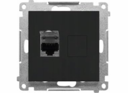 Kontakt-Simon Počítačová zásuvka RJ45 Kontakt-Simon 55 T61.01/149 jednoduchá kategorie 6, s krytem proti prachu, modul matně černý
