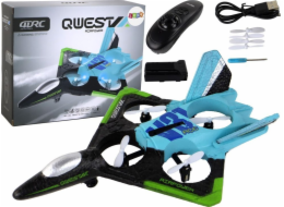 LeanToys R/C stíhací letadlo Barevná světla modrá