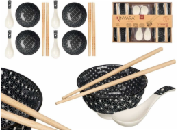 Kinvara Sada na sushi HAPPLO, miska, lžíce a hůlky x 4