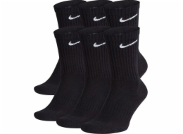 Nike Dlouhé ponožky Sports Everyday Cushion Crew, černé, 6 kusů, velikost M