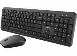 Canyon Klávesnice + myš CANYON Sada klávesnice a myši SET-W20 UK/US Bezdrátová černá