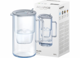 Aquaphor Filtrační konvice Skleněná filtrační konvice 2,5 l šedá + 1 kartuše Maxfor Plus Mg