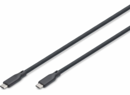 Digitus Silikonový propojovací kabel USB-C - USB-C, USB 3.2 Gen2 10G 4K 100W, 1m černý