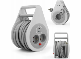Plastrol Prodlužovací kabel 10m 3x1mm2 16A s tepelnou pojistkou + USB-A + USB-C